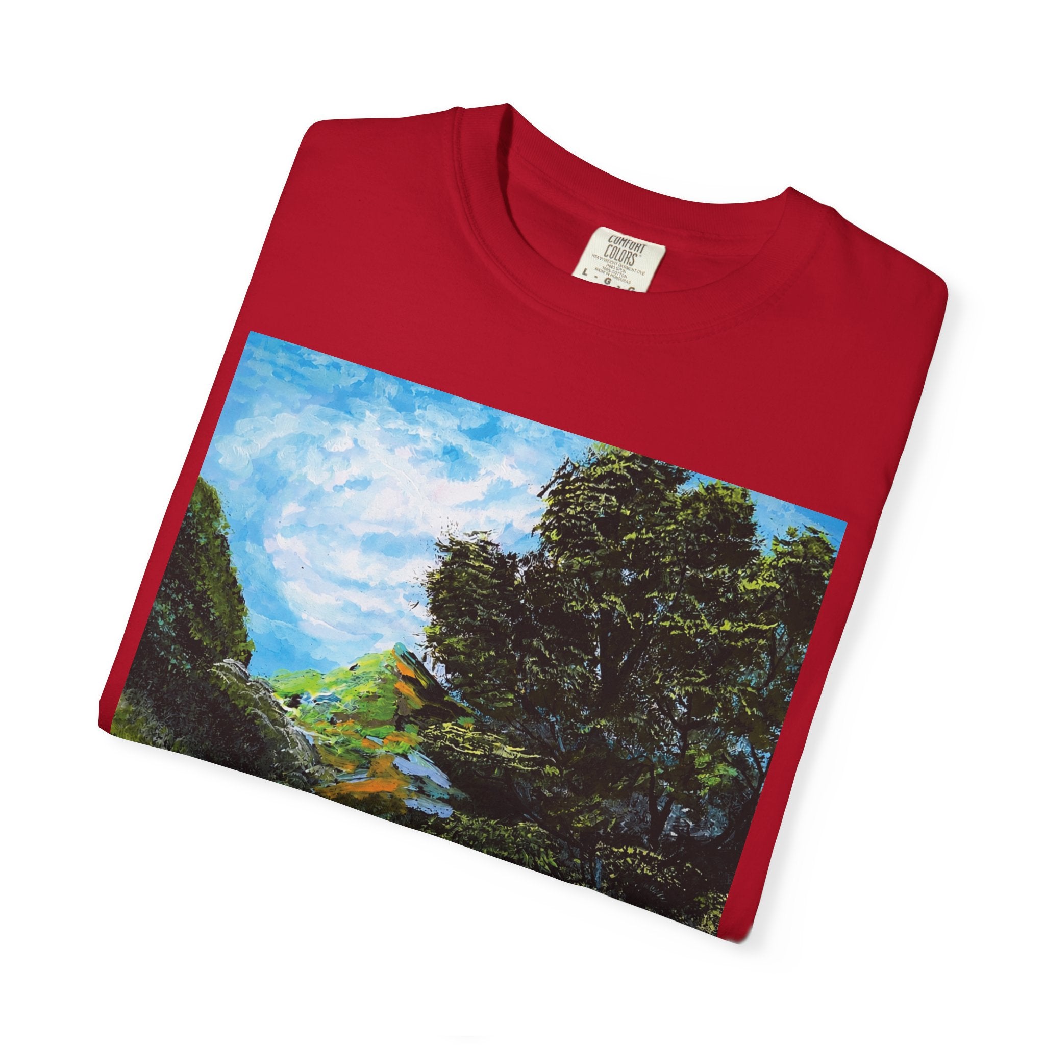 Where the Meadows Meet the Sky | حيث تلتقي المروج بالسماء — Ali Hadid Art T-Shirt