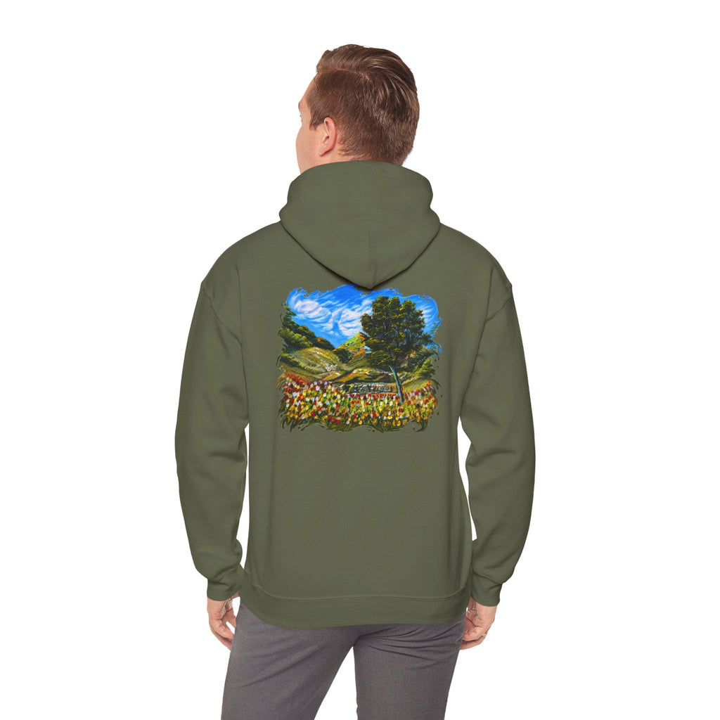 Where the Meadows Meet the Sky | حيث تلتقي المروج بالسماء — Ali Hadid Art Hoodie