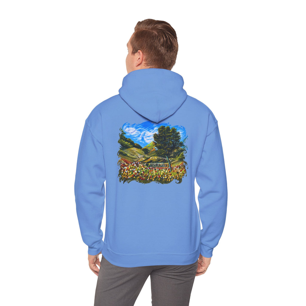 Where the Meadows Meet the Sky | حيث تلتقي المروج بالسماء — Ali Hadid Art Hoodie