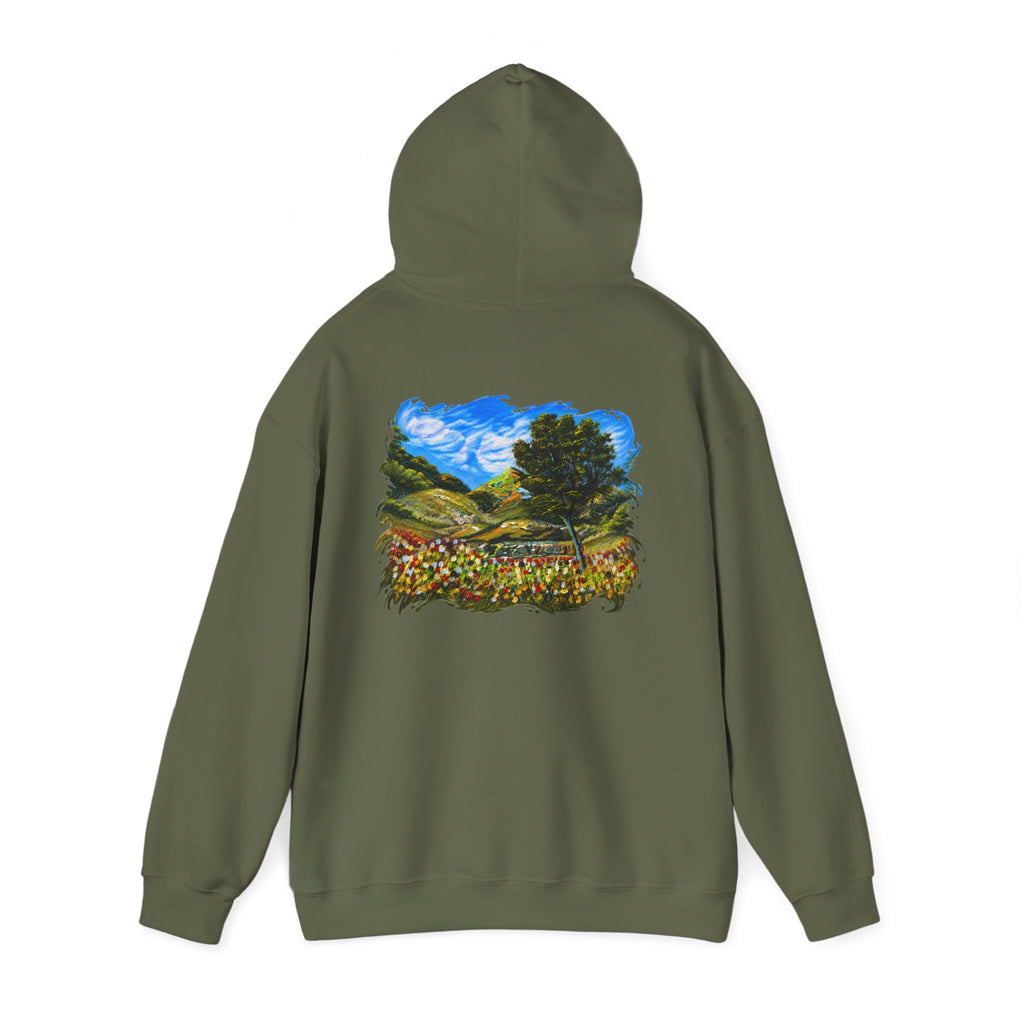 Where the Meadows Meet the Sky | حيث تلتقي المروج بالسماء — Ali Hadid Art Hoodie