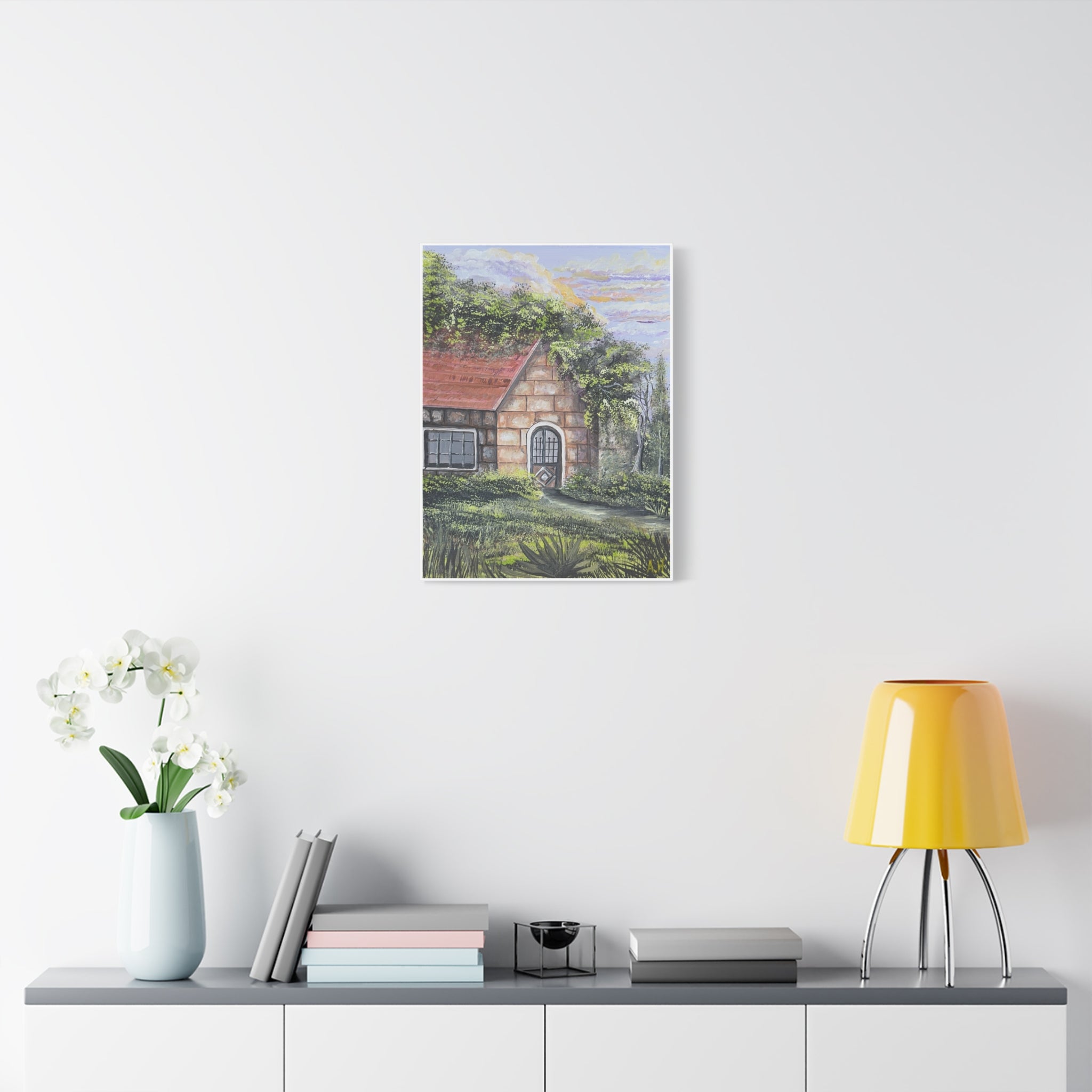 Baytna | بيتنا — Lebanese Stone House Canvas Featuring an Original Painting by Ali Hadid
