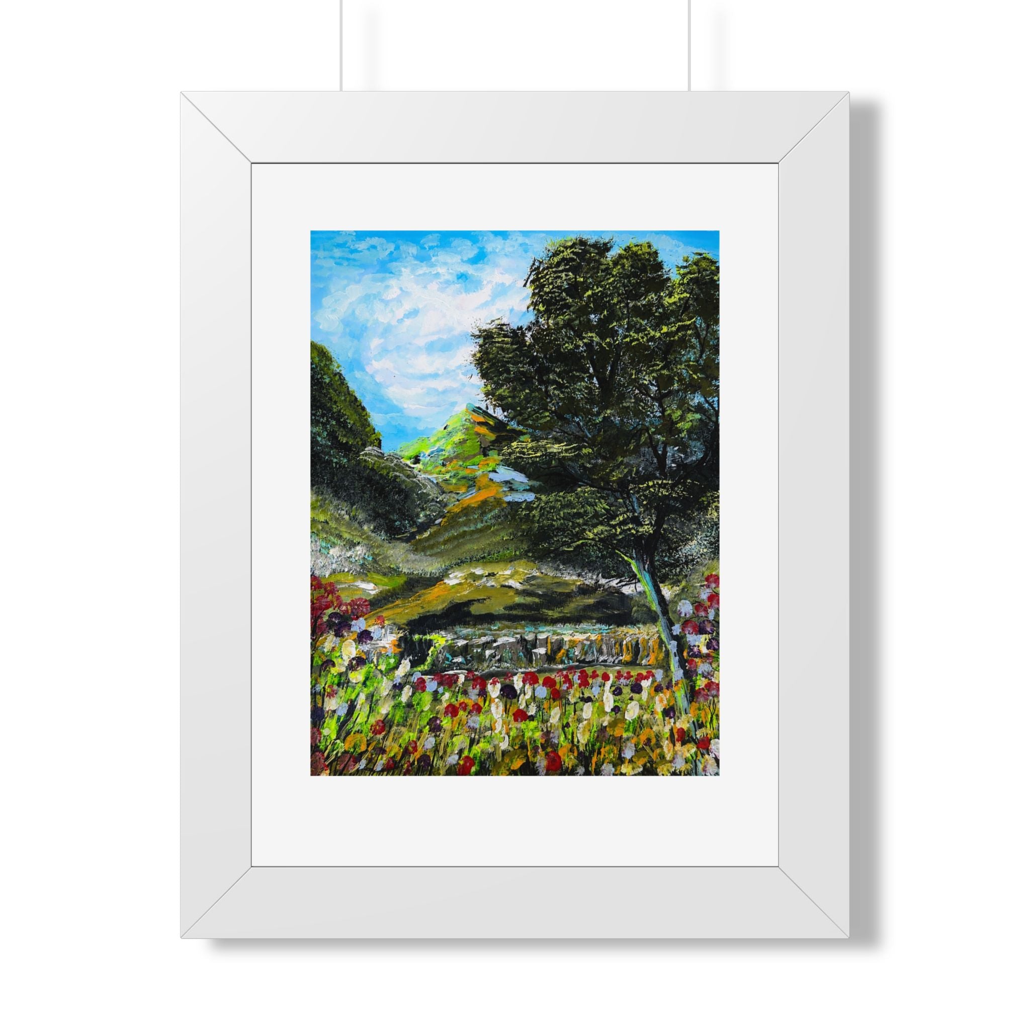 Where the Meadows Meet the Sky | حيث تلتقي المروج بالسماء — Ali Hadid Framed Art Poster