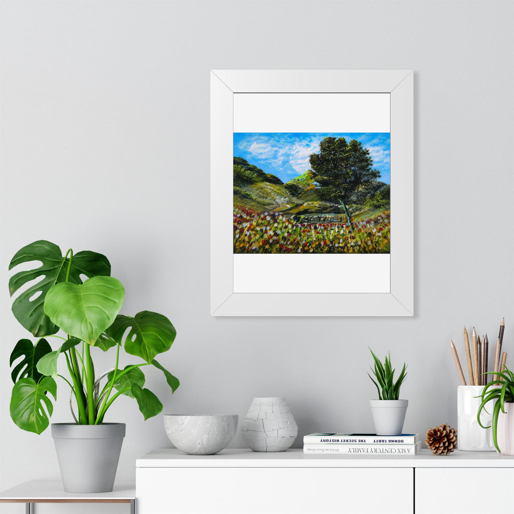 Where the Meadows Meet the Sky | حيث تلتقي المروج بالسماء — Ali Hadid Framed Art Poster