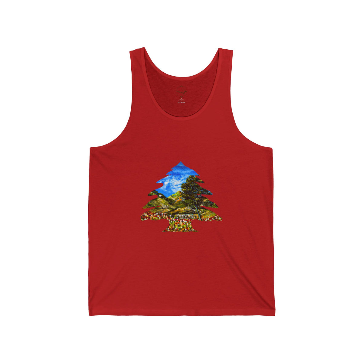 Where the Meadows Meet the Sky | حيث تلتقي المروج بالسماء Tank Top — Lebanese Landscape Art