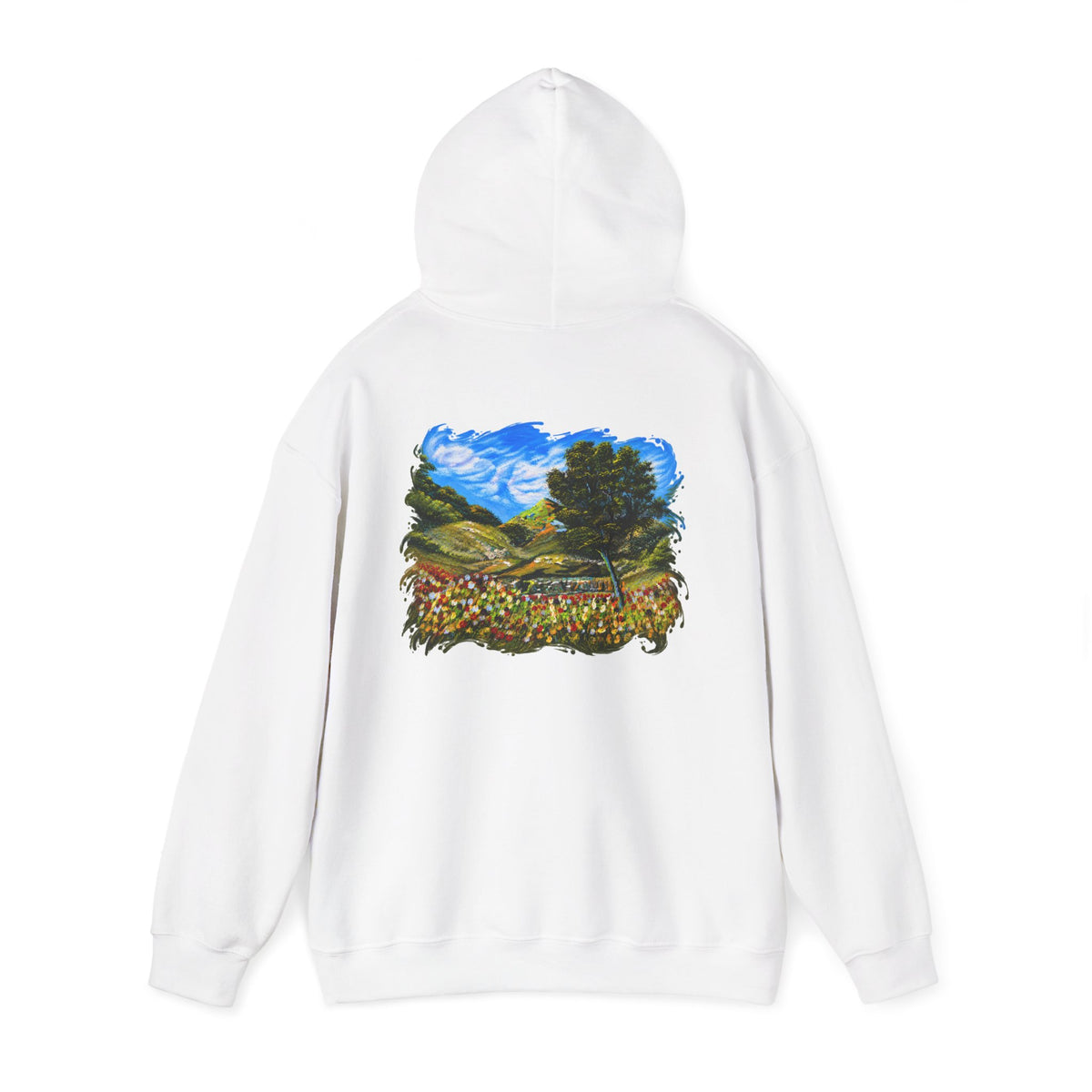 Where the Meadows Meet the Sky | حيث تلتقي المروج بالسماء — Ali Hadid Art Hoodie