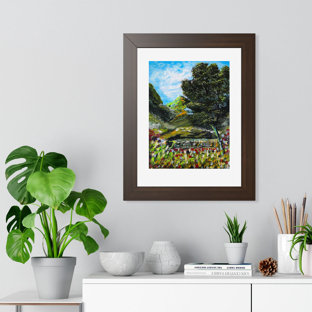 Where the Meadows Meet the Sky | حيث تلتقي المروج بالسماء — Ali Hadid Framed Art Poster