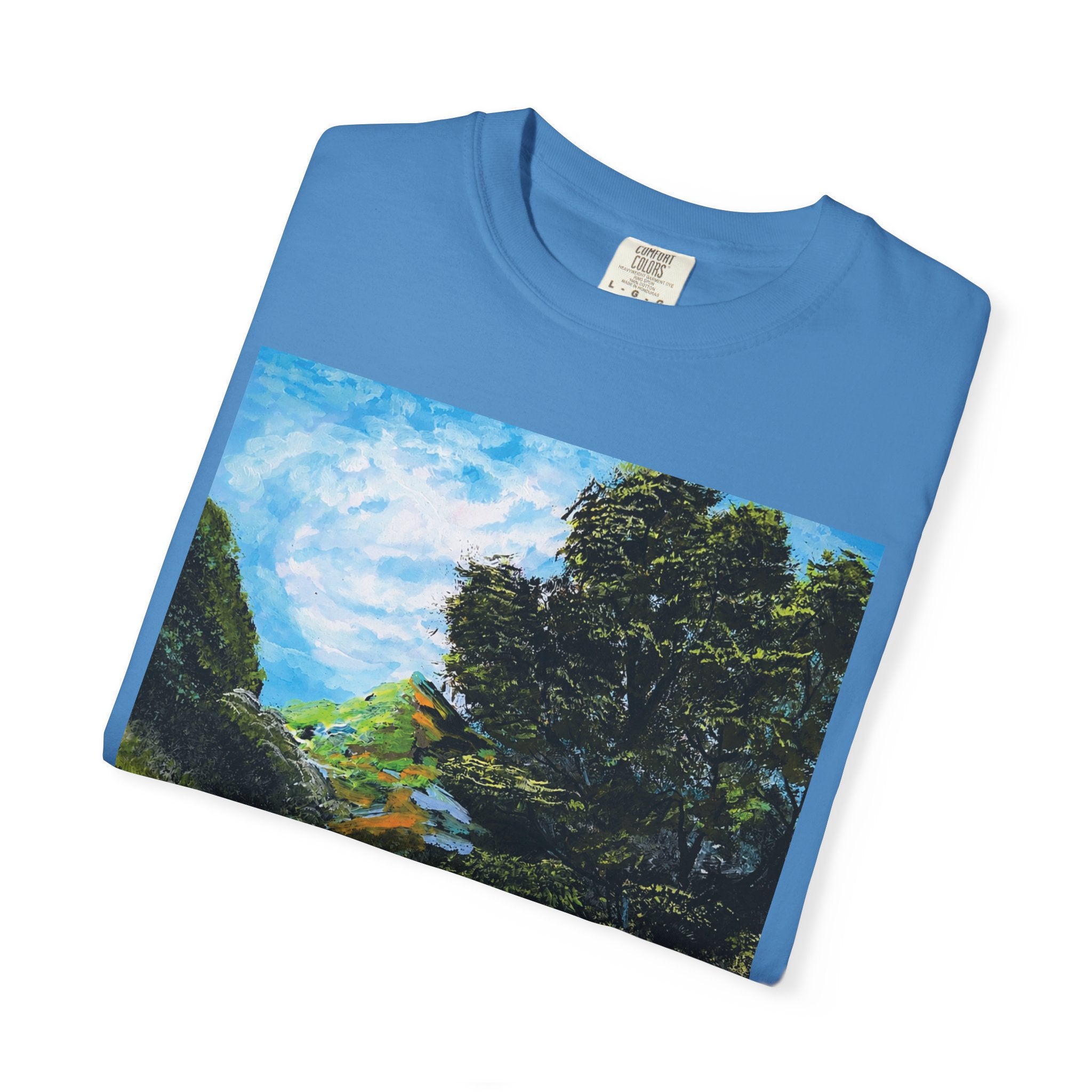 Where the Meadows Meet the Sky | حيث تلتقي المروج بالسماء — Ali Hadid Art T-Shirt