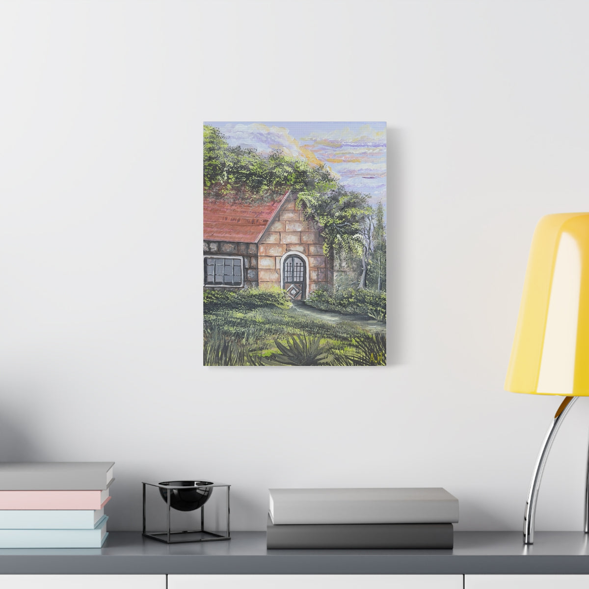 Baytna | بيتنا — Lebanese Stone House Canvas Featuring an Original Painting by Ali Hadid