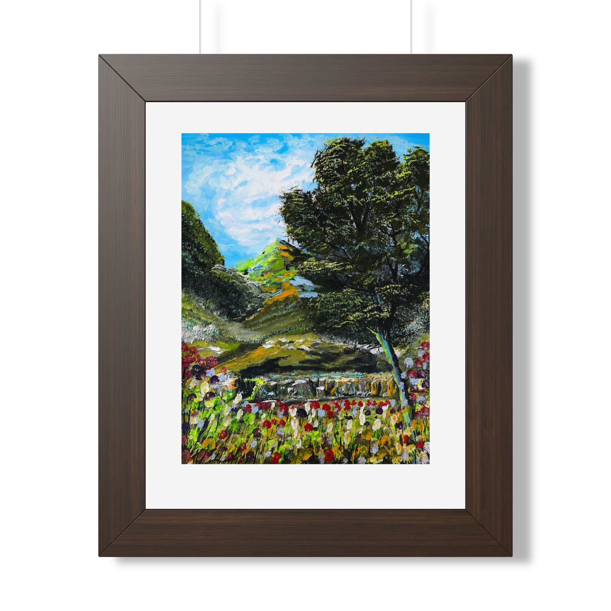 Where the Meadows Meet the Sky | حيث تلتقي المروج بالسماء — Ali Hadid Framed Art Poster