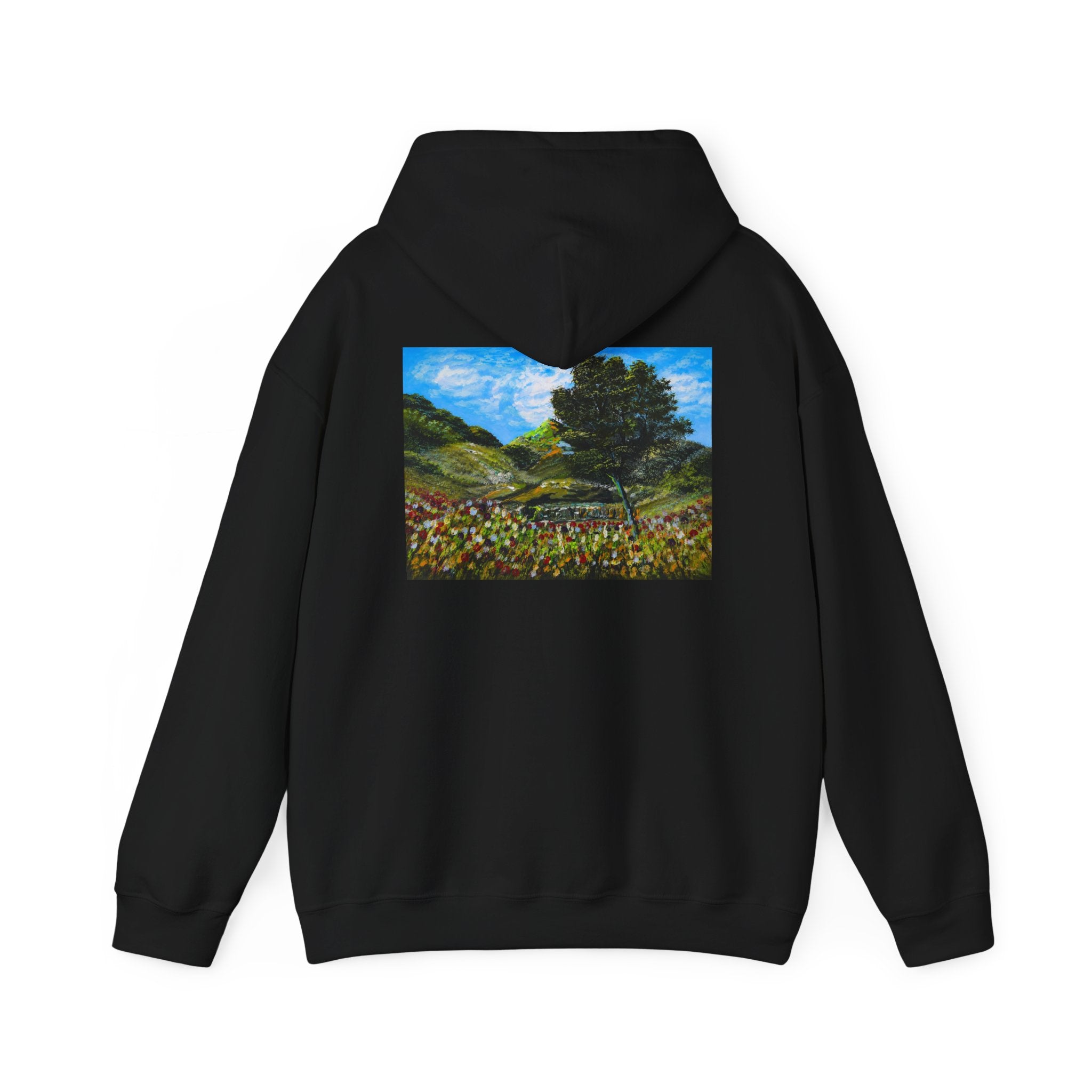 Where the Meadows Meet the Sky | حيث تلتقي المروج بالسماء — Ali Hadid Art Hoodie
