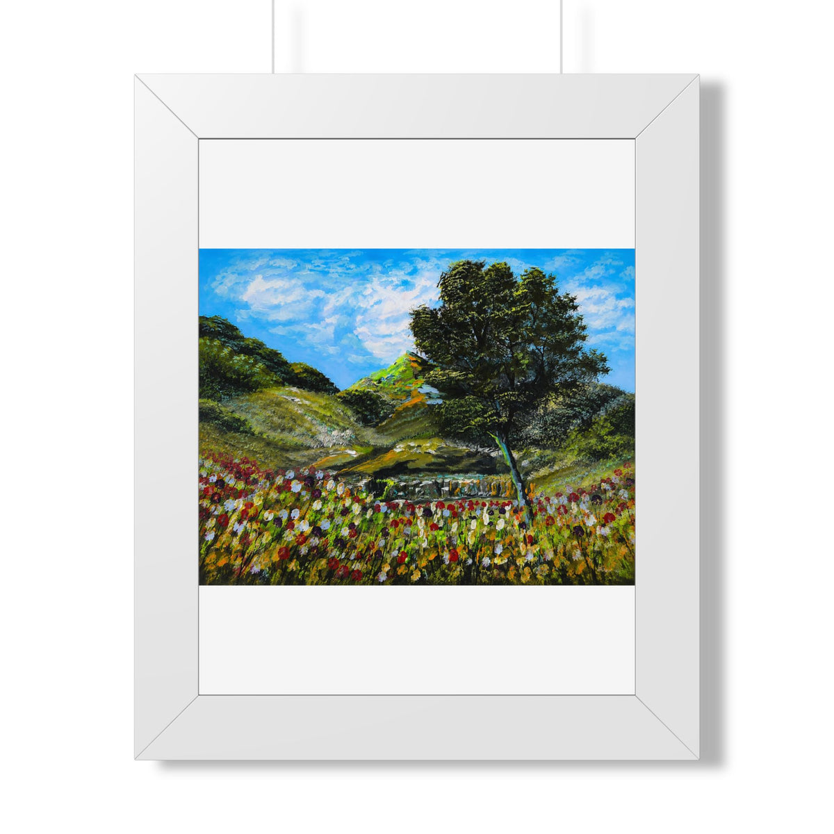 Where the Meadows Meet the Sky | حيث تلتقي المروج بالسماء — Ali Hadid Framed Art Poster