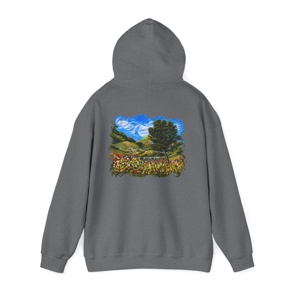 Where the Meadows Meet the Sky | حيث تلتقي المروج بالسماء — Ali Hadid Art Hoodie