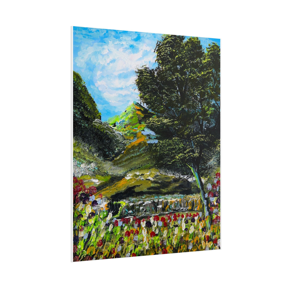 Where the Meadows Meet the Sky | حيث تلتقي المروج بالسماء — Ali Hadid Art Rolled Poster