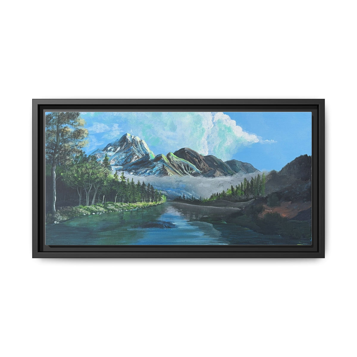 Sukoon Al Jibal | سكون الجبال — Framed Mountain Landscape by Ali Hadid