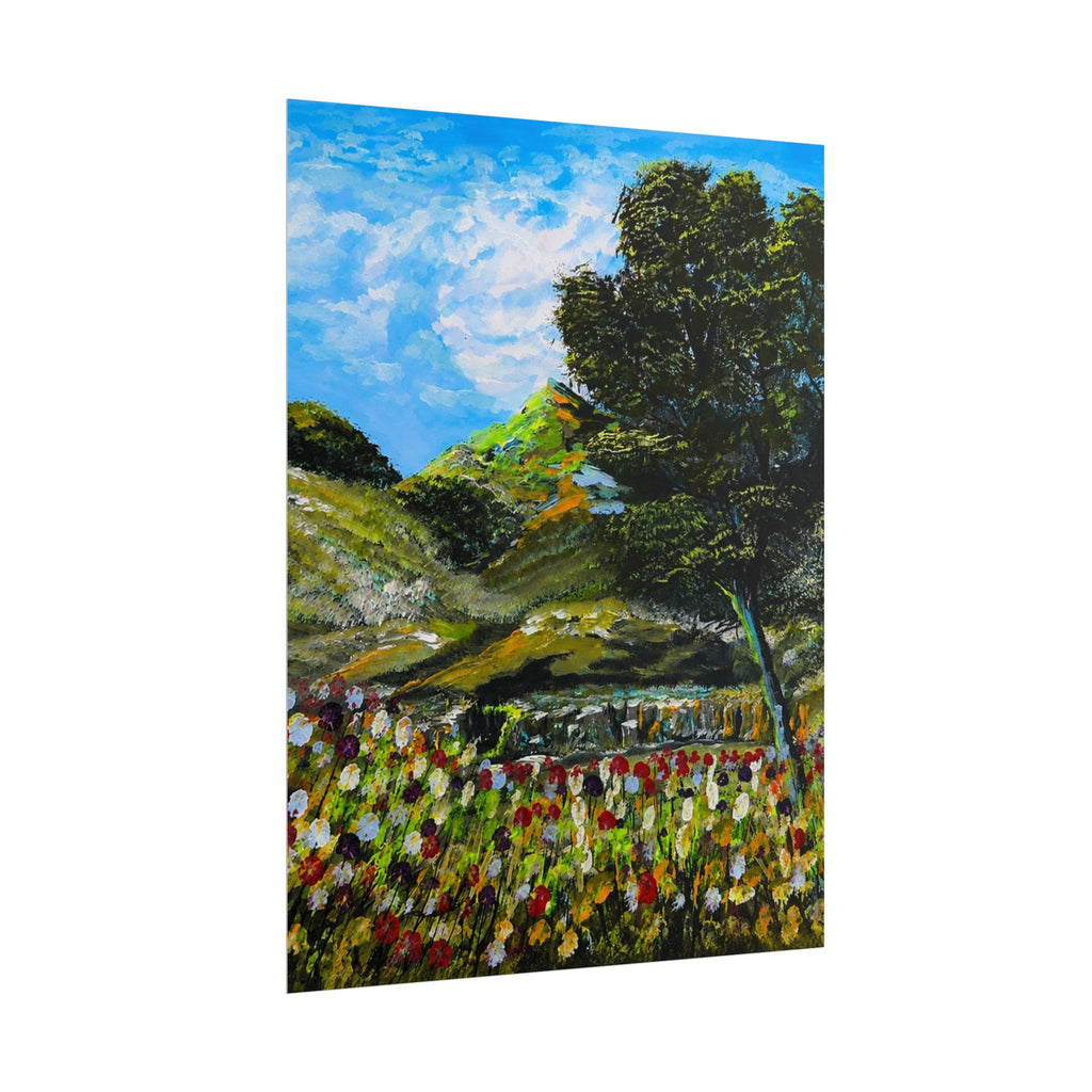 Where the Meadows Meet the Sky | حيث تلتقي المروج بالسماء — Ali Hadid Art Rolled Poster