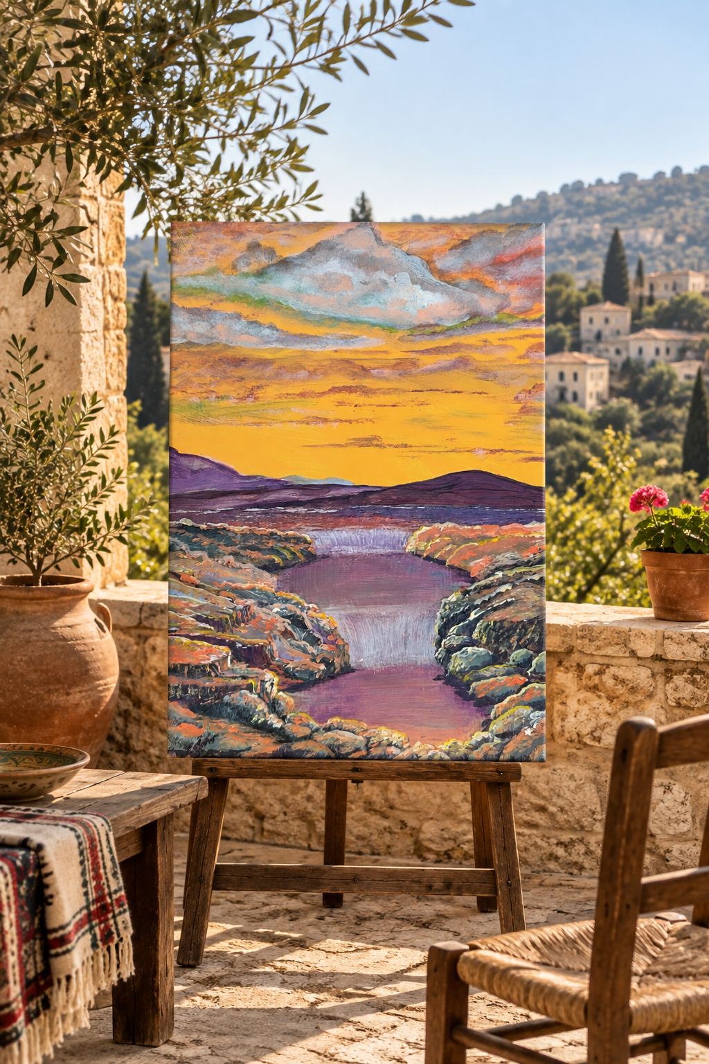 A Current Through Time | تيار عبر الزمن — Ali Hadid Art Canvas
